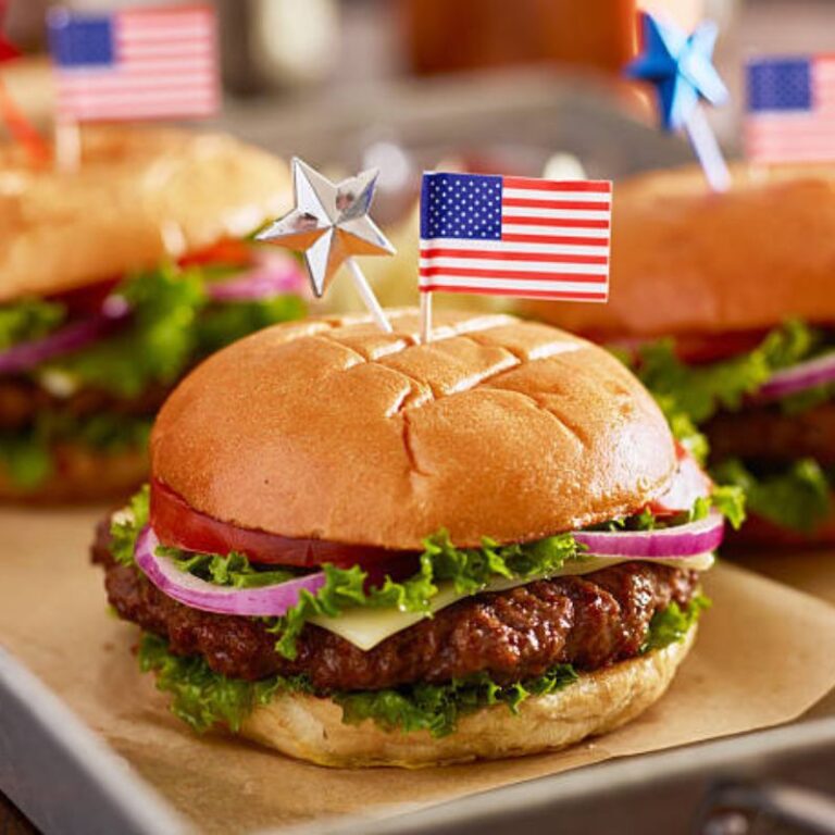 usa flag burger