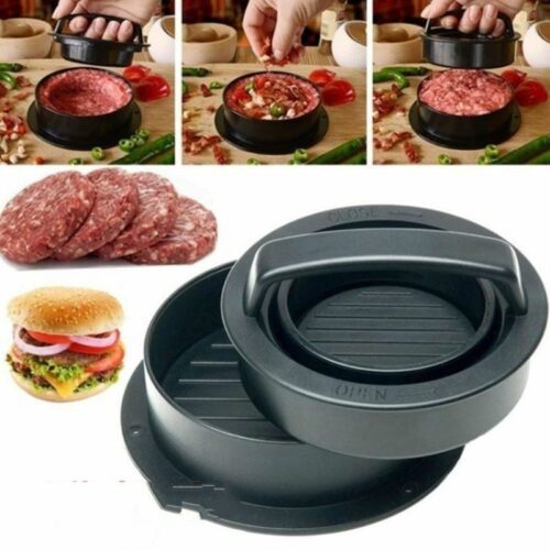 3-in-1 Non-Stick ABS Hamburger Patty Press